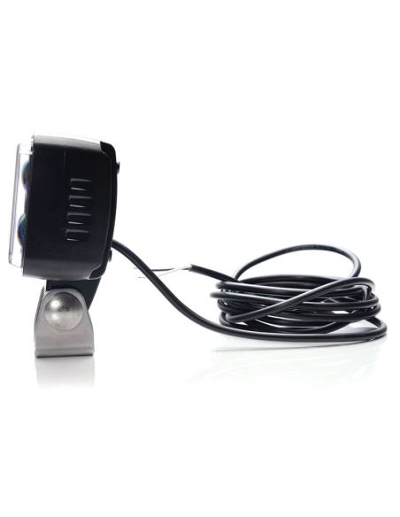 Foco LED de Seguridad W267 Rojo 12V-70V IP6K9K con óptica focalizada | 2,5 m cable Was Encendido