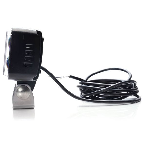 Foco LED de Seguridad W267 Rojo 12V-70V IP6K9K con óptica focalizada | 2,5 m cable Was Encendido