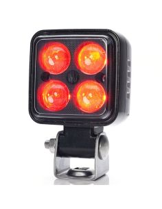 Foco LED de Seguridad W267 Rojo 12V-70V IP6K9K con óptica focalizada | 2,5 m cable Was