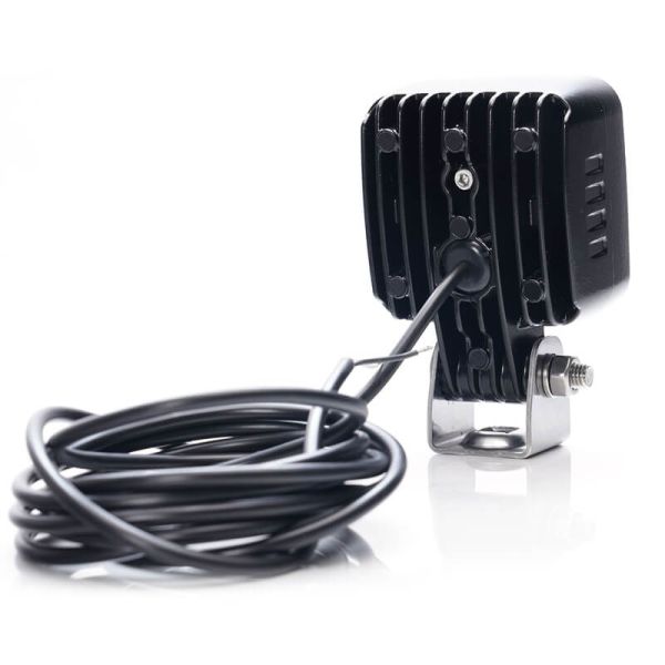 Trasera con cable Foco LED de Seguridad W267 Rojo 12V-70V IP6K9K con óptica focalizada | 2,5 m cable Was Encendido