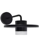 Aplique exterior LED PLATO, con forma de sombrero elegante negro, 7W 1170Lm, 3000K