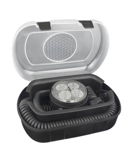 Phare LED rond 2000 lm 12-24 V avec base magnétique, câble spiralé, prise allume-cigare et étui CRC5H.53356