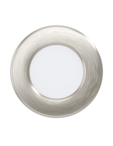 Downlight LED empotrable níquel mate FUEVA 6, CCT (2700K-4000K-6500K), 3,7W 450Lm, Ø88mm, IP20