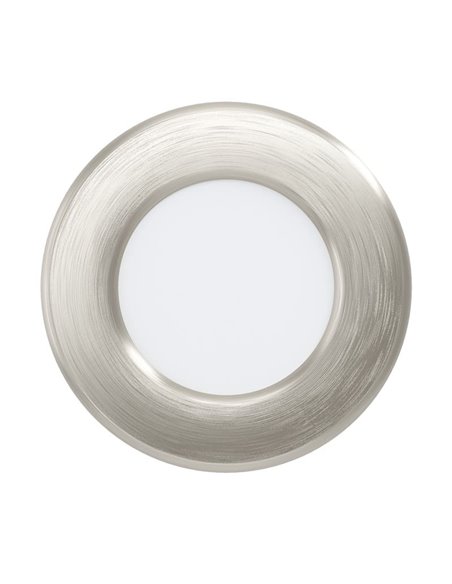Downlight LED empotrable níquel mate FUEVA 6, CCT (2700K-4000K-6500K), 3,7W 450Lm, Ø88mm, IP20