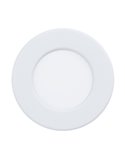Downlight LED empotrable blanco FUEVA 6 IP44, CCT (2700K-4000K-6500K), 3,7W 450Lm, Ø88mm