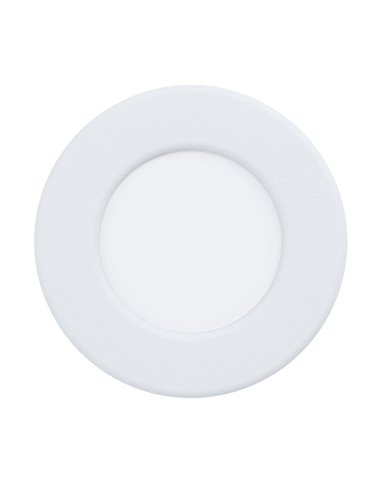 Downlight LED empotrable blanco FUEVA 6 IP44, CCT (2700K-4000K-6500K), 3,7W 450Lm, Ø88mm