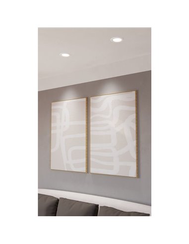 Downlight empotrable LED Ø119 blanco FUEVA 6, CCT (2700K-4000K-6500K), 6,3W 720Lm, IP20