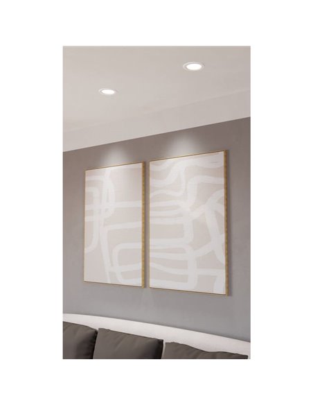 Downlight LED portátil Ø119 branco FUEVA 6, CCT (2700K-4000K-6500K), 6,3W 720Lm, IP20