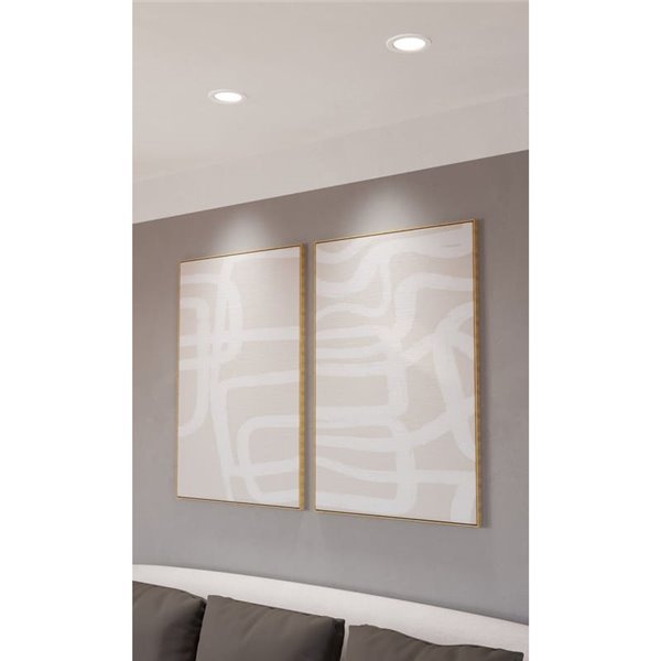 Downlight LED Ø119 blanc FUEVA 6, CCT (2700K-4000K-6500K), 6,3W 720Lm, IP20