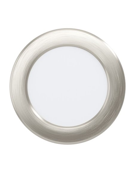 Downlight empotrable LED Ø119 niquel mate FUEVA 6, CCT (2700K-4000K-6500K), 6,3W 720Lm, IP20