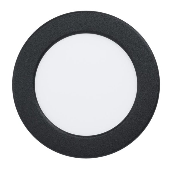 Downlight LED empotrable negro FUEVA 6 IP44, Ø119mm CCT (2700K-4000K-6500K), 6,3W 720Lm