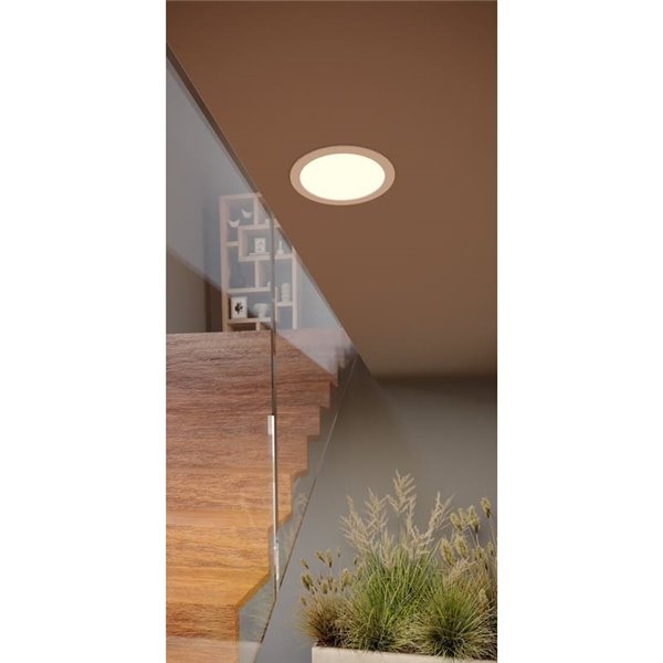 Downlight empotrable LED Ø168mm blanco FUEVA 6, CCT (2700K-4000K-6500K), 10,5W 1200Lm, IP20