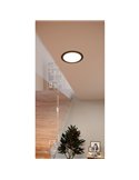 Downlight empotrable LED Ø168mm negro FUEVA 6, CCT (2700K-4000K-6500K), 10,5W 1200Lm, IP20