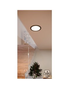 Downlight empotrable LED Ø168mm negro FUEVA 6, CCT (2700K-4000K-6500K), 10,5W 1200Lm, IP20 2