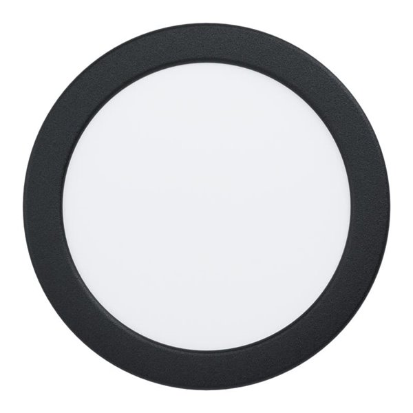 Downlight empotrable LED IP44 Ø168mm negro FUEVA 6, CCT (2700K-4000K-6500K), 10,5W 1200Lm