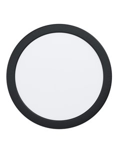 Downlight LED empotrable Ø216mm negro FUEVA 6, CCT (2700K-4000K-6500K), 18,5W 2100Lm, IP20