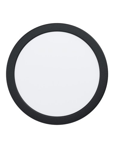 Downlight LED empotrable Ø216mm negro FUEVA 6, CCT (2700K-4000K-6500K), 18,5W 2100Lm, IP20