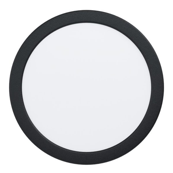 Downlight LED encastré Ø216mm noir FUEVA 6, CCT (2700K-4000K-6500K), 18,5W 2100Lm, IP20