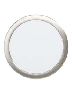 Downlight LED empotrable Ø216mm níquel mate FUEVA 6, CCT (2700K-4000K-6500K), 18,5W 2100Lm, IP20