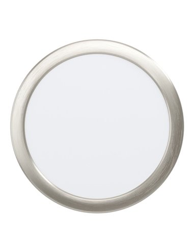 Downlight LED empotrable Ø216mm níquel mate FUEVA 6, CCT (2700K-4000K-6500K), 18,5W 2100Lm, IP20