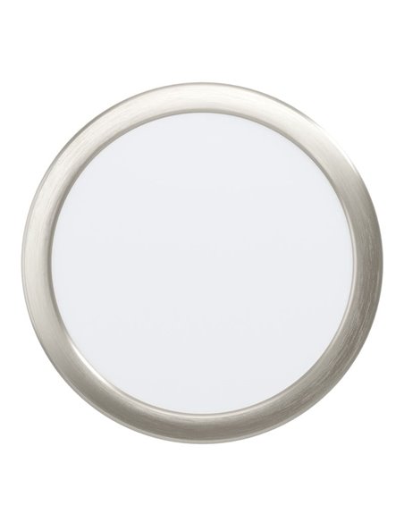 Downlight LED empotrável Ø216mm níquel mate FUEVA 6, CCT (2700K-4000K-6500K), 18,5W 2100Lm, IP20