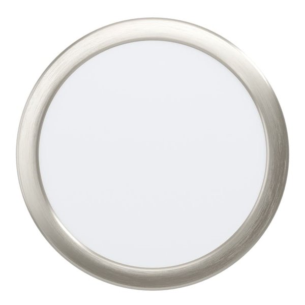 Downlight LED empotrable Ø216mm níquel mate FUEVA 6, CCT (2700K-4000K-6500K), 18,5W 2100Lm, IP20