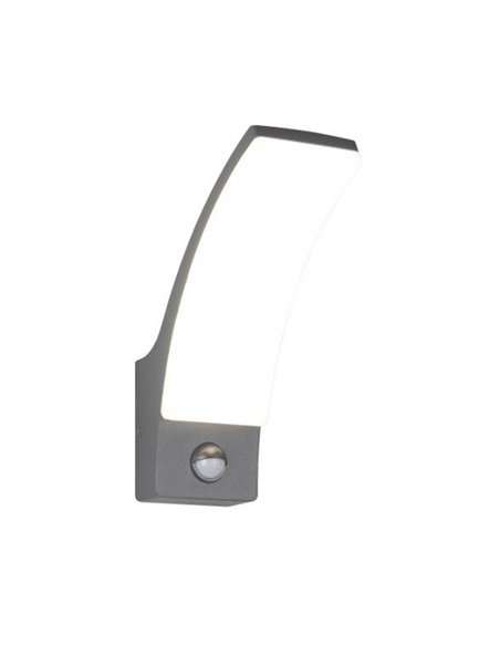 Aplique LED potente BEJA sensor de movimiento, 12,5W 1650lm, 4000K IP44 Antracita