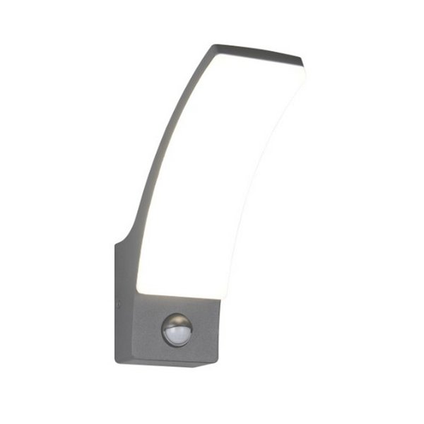 Aplique LED potente BEJA sensor de movimiento, 12,5W 1650lm, 4000K IP44 Antracita