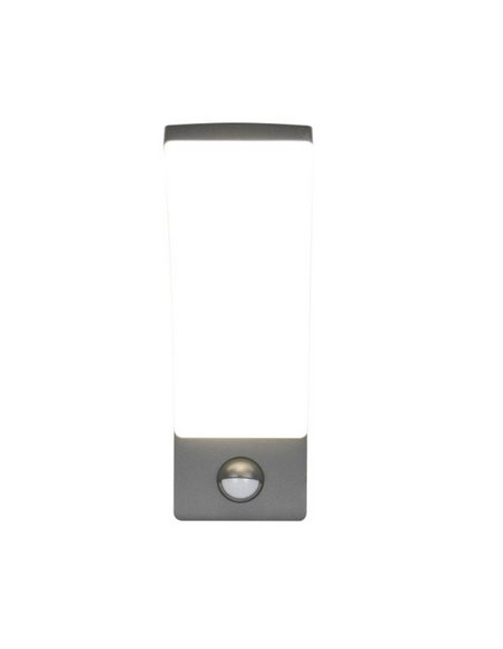 Aplique LED potente BEJA sensor de movimiento, 12,5W 1650lm, 4000K IP44 Antracita