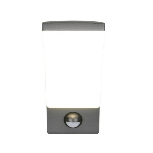 Aplique LED potente BEJA sensor de movimiento, 12,5W 1650lm, 4000K IP44 Antracita