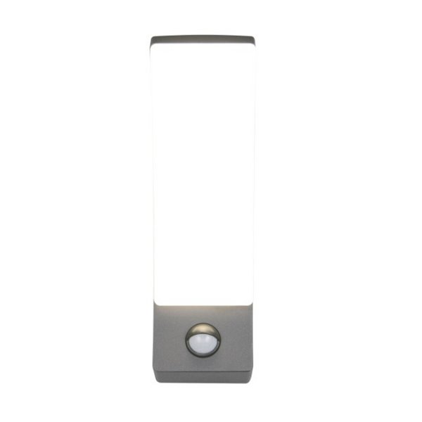 Aplique LED potente BEJA sensor de movimiento, 12,5W 1650lm, 4000K IP44 Antracita
