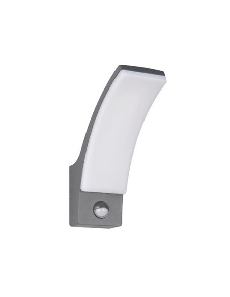 Aplique LED potente BEJA sensor de movimiento, 12,5W 1650lm, 4000K IP44 Antracita