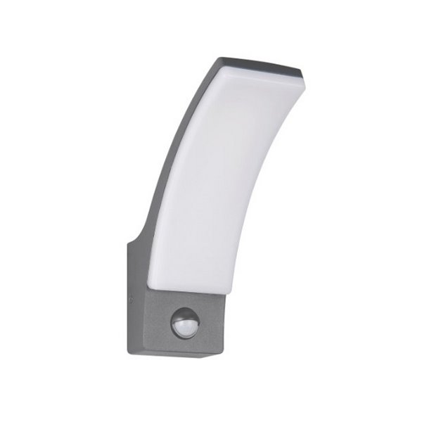 Aplique LED potente BEJA sensor de movimiento, 12,5W 1650lm, 4000K IP44 Antracita