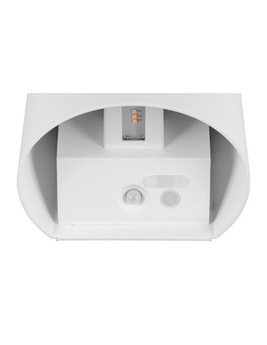 Applique murale d'extérieur ronde sans fil GENIE avec détecteur de mouvement, batterie rechargeable USB IP44