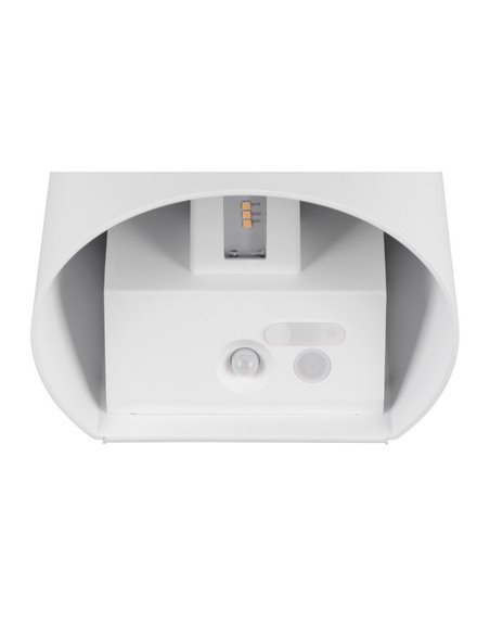 Applique murale d'extérieur ronde sans fil GENIE avec détecteur de mouvement, batterie rechargeable USB IP44