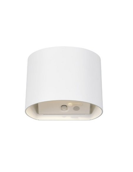 Aplique de pared sin cables para exterior GENIE redondeado sensor de movimiento, batería recargable USB IP44