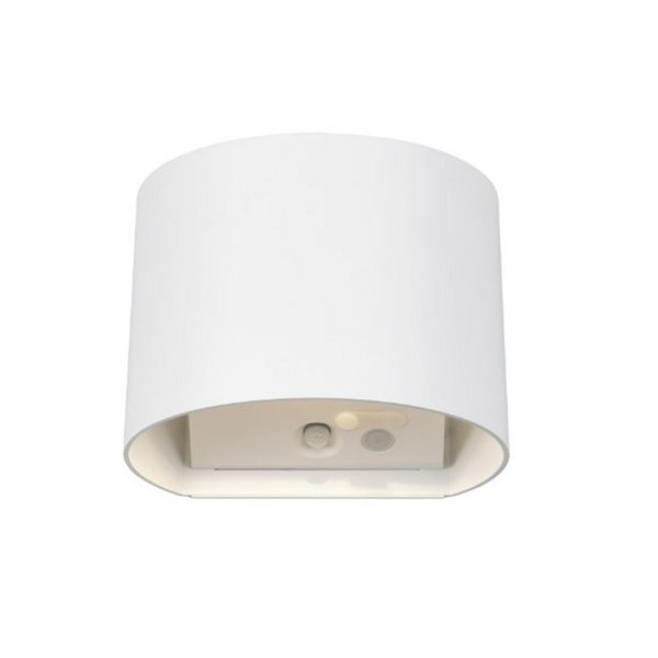 Aplique de pared sin cables para exterior GENIE redondeado sensor de movimiento, batería recargable USB IP44