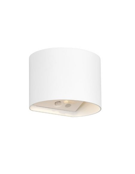 Applique murale d'extérieur ronde sans fil GENIE avec détecteur de mouvement, batterie rechargeable USB IP44