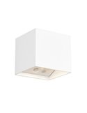 Aplique de pared cuadrado GENIE sin cables, con sensor de movimiento, batería recargable USB IP44