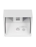 Aplique de pared cuadrado GENIE sin cables, con sensor de movimiento, batería recargable USB IP44