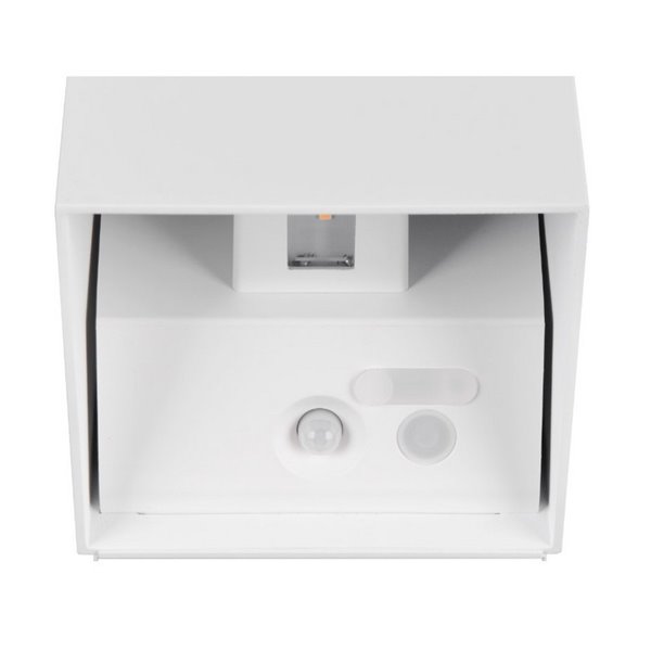 Aplique de pared cuadrado GENIE sin cables, con sensor de movimiento, batería recargable USB IP44