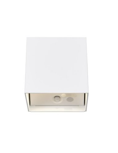 Aplique de pared cuadrado GENIE sin cables, con sensor de movimiento, batería recargable USB IP44