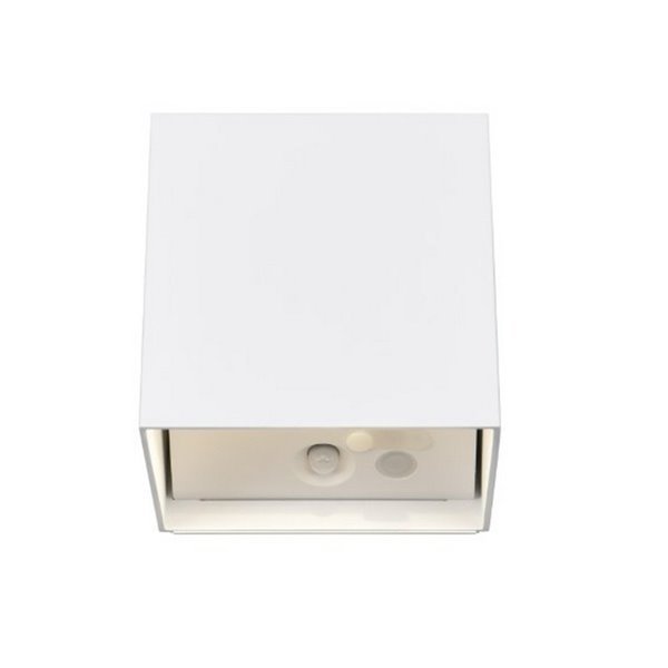 Aplique de pared cuadrado GENIE sin cables, con sensor de movimiento, batería recargable USB IP44