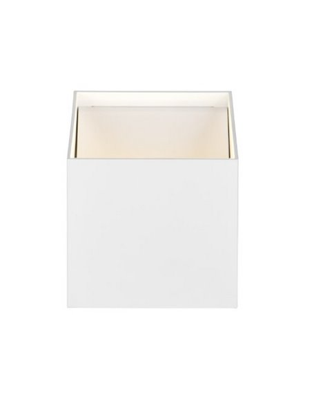 Aplique de pared cuadrado GENIE sin cables, con sensor de movimiento, batería recargable USB IP44