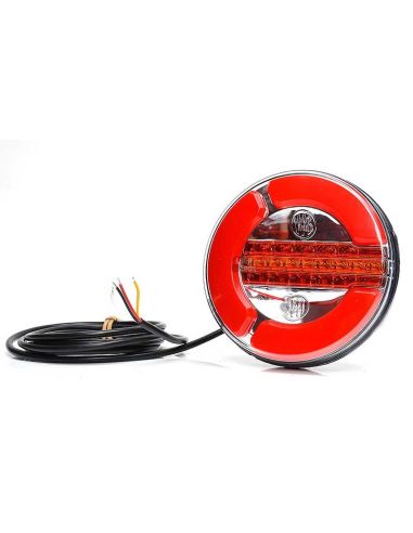 Piloto Trasero Redondo LED 3 Funciones 12 y 24 Voltios Homologado Intermitente Progresiva | LeonLeds Iluminación