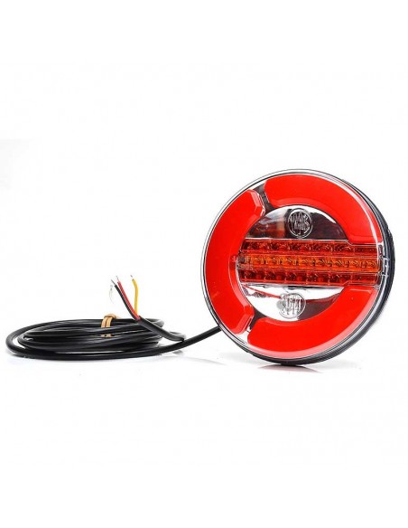 Piloto Trasero Redondo LED 3 Funciones 12 y 24 Voltios Homologado Intermitente Progresiva | LeonLeds Iluminación