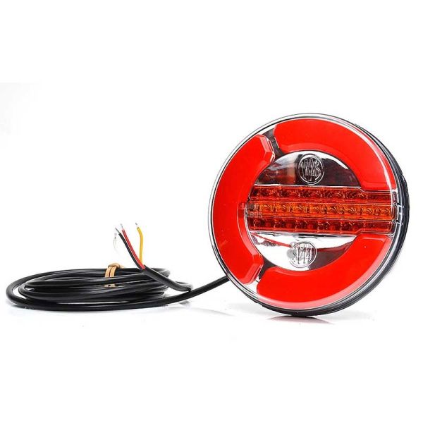 Piloto Trasero Redondo LED 3 Funciones 12 y 24 Voltios Homologado Intermitente Progresiva | LeonLeds Iluminación