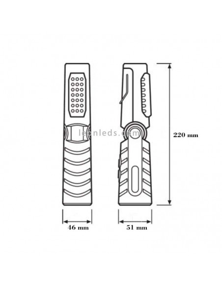 Osram Dobrável 80 Ledil201 Redondo Recarregável Magnético Lanterna CONDUZIDA com Gancho | Leon Iluminação LED