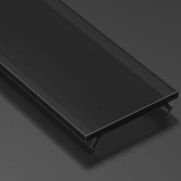 Difusor preto para tiras de LED PMMA V2 ML pretas 2M para perfil ABCDGHQWYZ COSMO RETO J Q18 Q20 W...