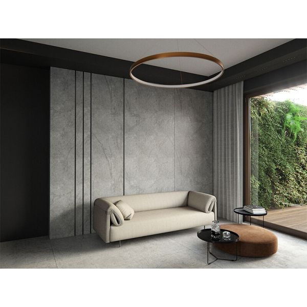 Sala de estar com difusor preto para tiras de LED 2M Black ML PMMA V2 para perfil ABCDGHQWYZ COSMO RETO J Q18 Q20 W...